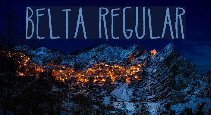 Belta Regular Font examples
