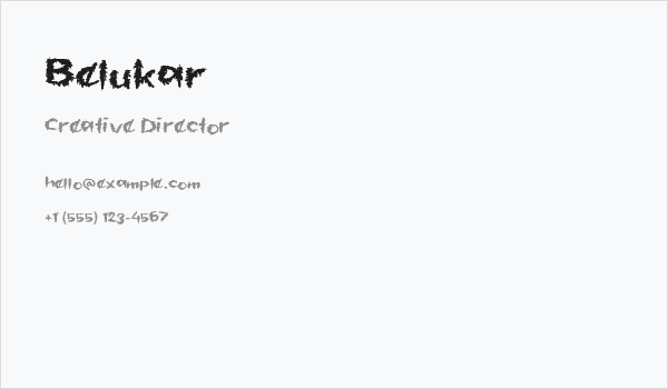 Belukar Business Card