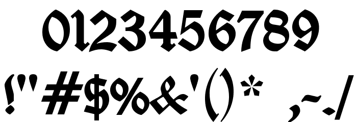 Belwe Gotisch Font OTHER CHARS