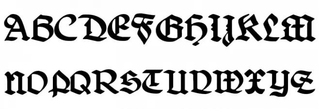 Belwe Gotisch Font UPPERCASE