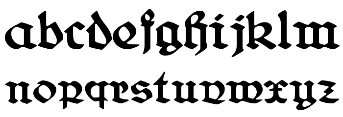 Belwe Gotisch Font LOWERCASE
