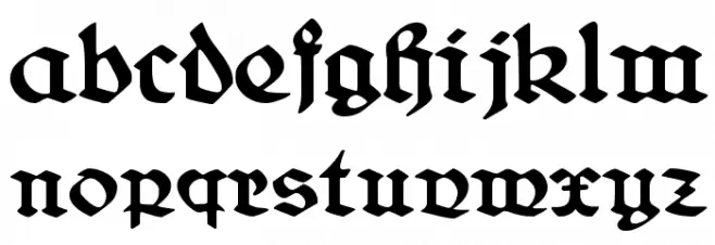 Belwe Gotisch خط أحرف صغيرة