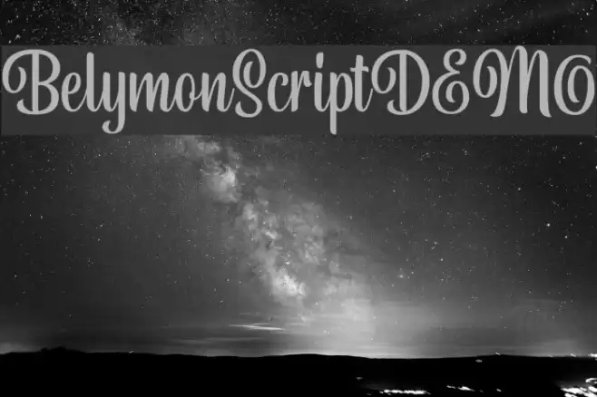 BelymonScriptDEMO Font examples
