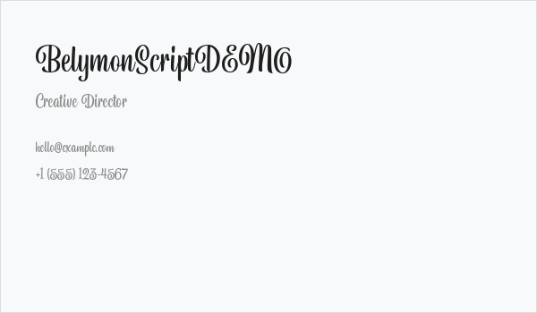BelymonScriptDEMO Business Card