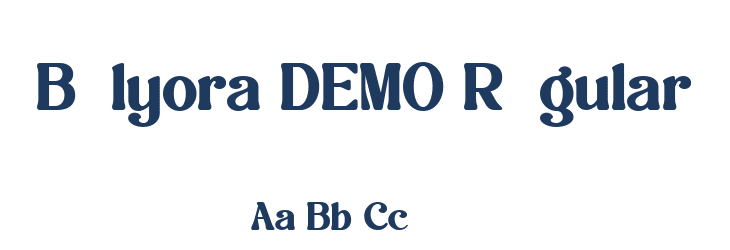 Belyora DEMO Regular Font Preview
