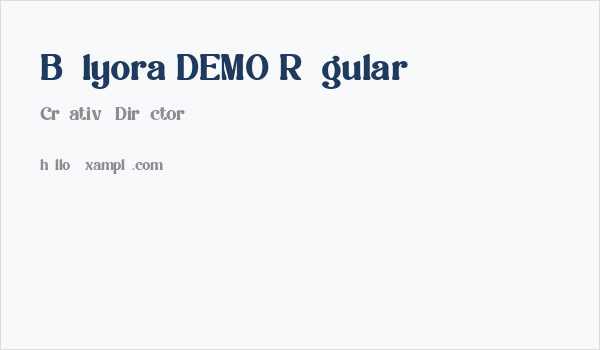 Belyora DEMO Regular Business Card