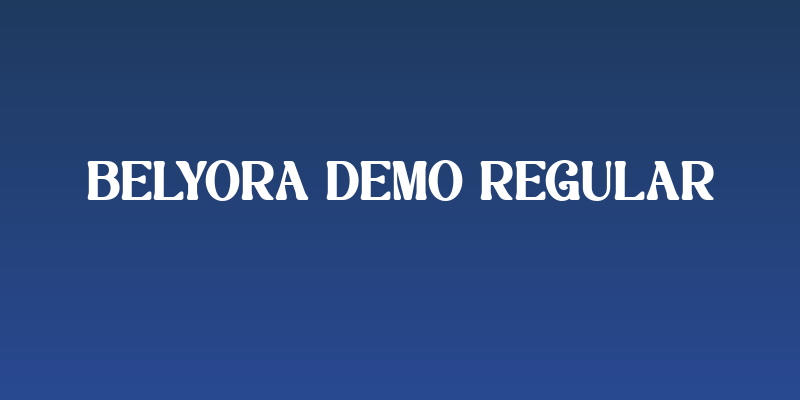 Belyora DEMO Regular Social Header