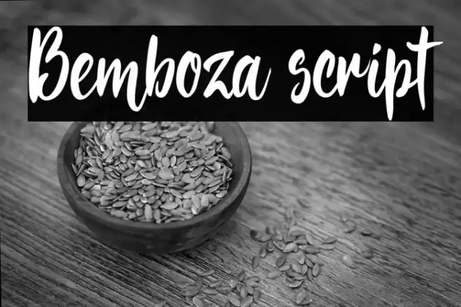 Bemboza script Schriftart examples