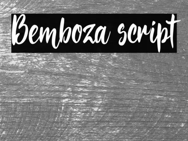 Bemboza script Schriftart examples