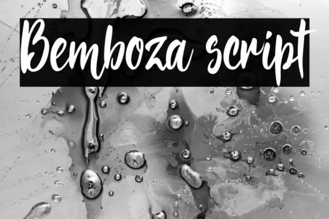 Bemboza script Schriftart examples