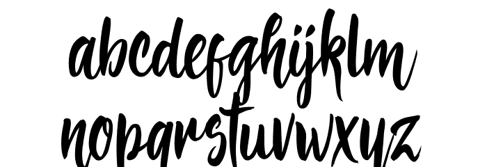 Bemboza script Font LOWERCASE