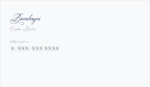 Bemdayni Business Card