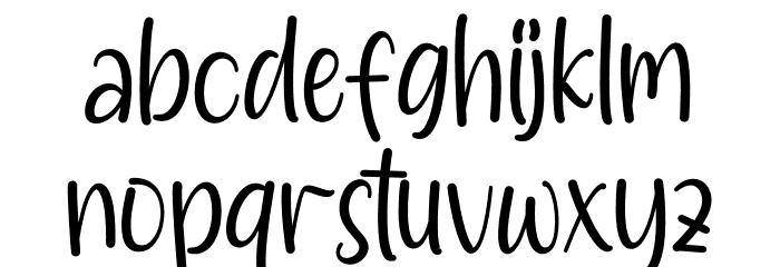 Bemoly Cute Font LOWERCASE