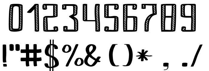 Bemount Line Font OTHER CHARS