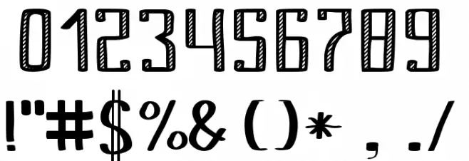 Bemount Line Font OTHER CHARS