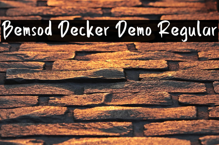 Bemsod Decker Demo Regular Example 2