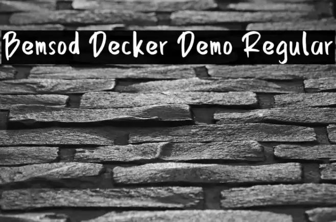 Bemsod Decker Demo Regular フォント examples