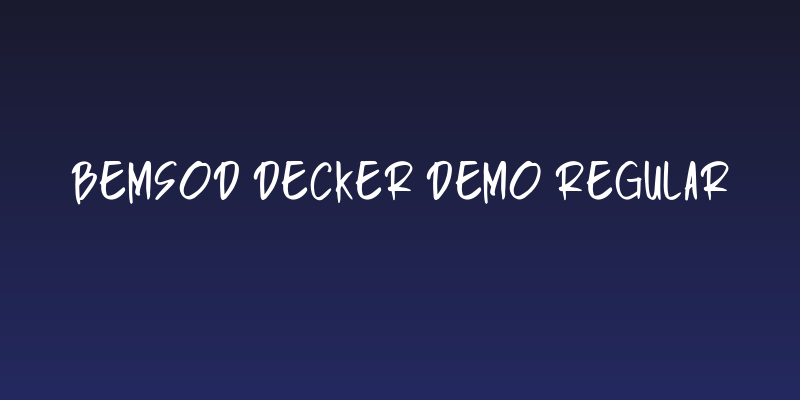 Bemsod Decker Demo Regular Social Header