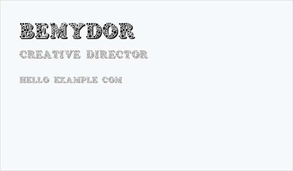 Bemydor Business Card
