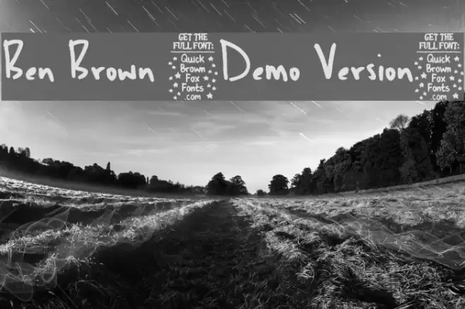 Ben Brown [Demo Version] Font examples