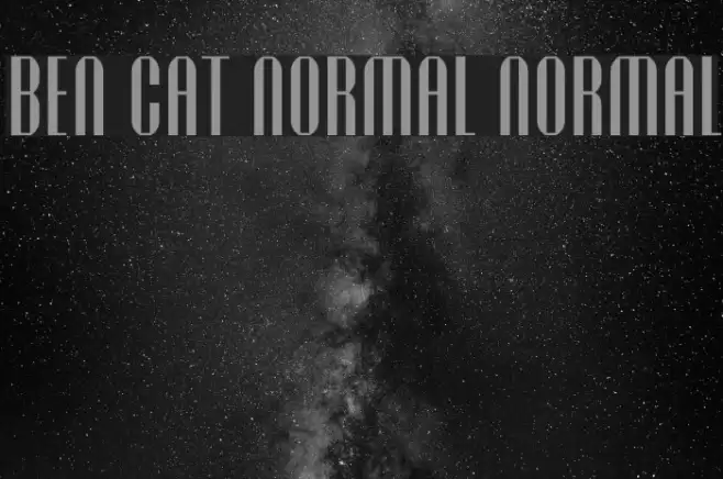 Ben Cat Normal Normal Font examples