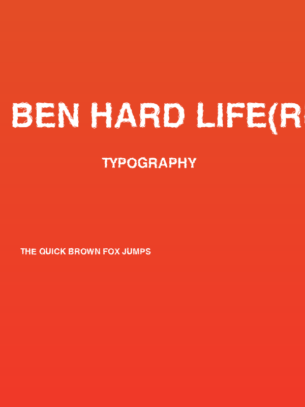 Ben Hard Life(RUS BY LYAJKA) Bold Poster