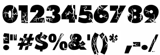 Ben Krush Font Alte caractere