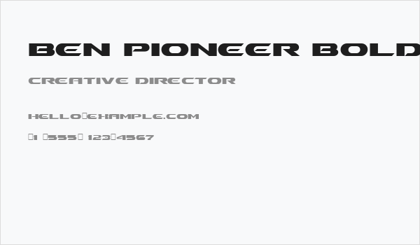 Ben Pioneer Bold Business Card