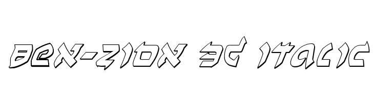 Ben-Zion 3D Italic  Frei Schriftart Herunterladen