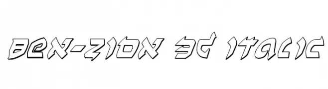Ben-Zion 3D Italic  Descarca Fonturi Gratis