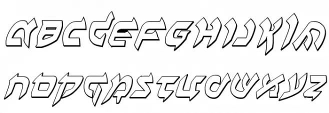 Ben-Zion 3D Italic Fonte MAIÚSCULAS