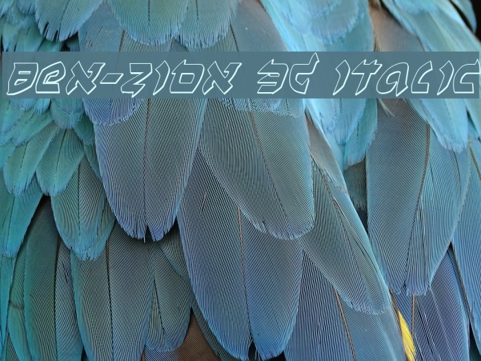 Ben-Zion 3D Italic Font examples
