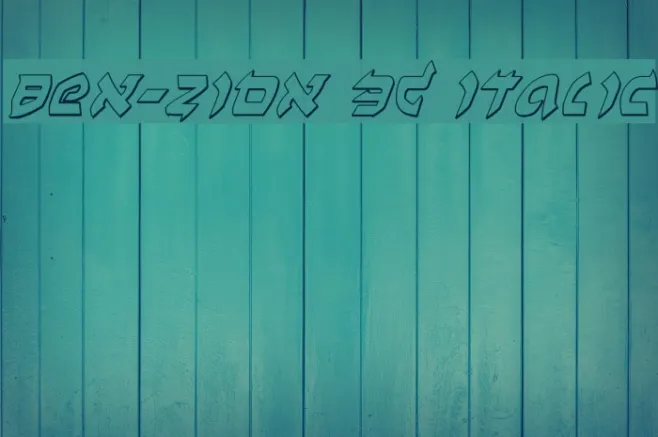 Ben-Zion 3D Italic Example 3