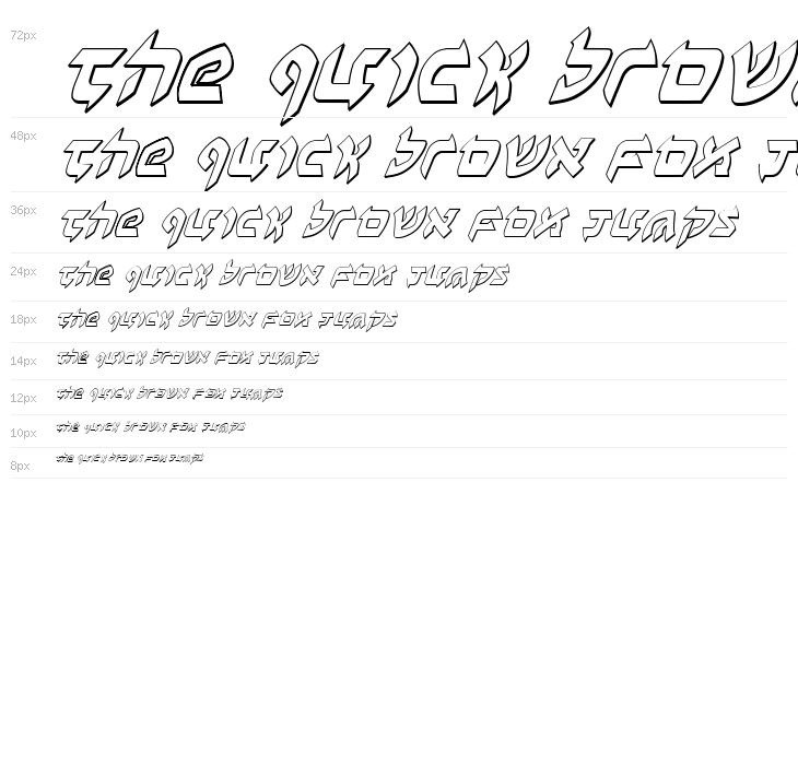 Ben-Zion 3D Italic Waterfall