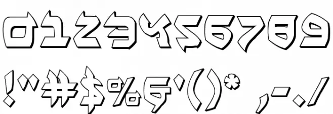 Ben-Zion 3D Schriftart Anderer Schreiben