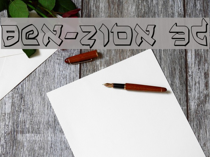 Ben-Zion 3D Schriftart examples