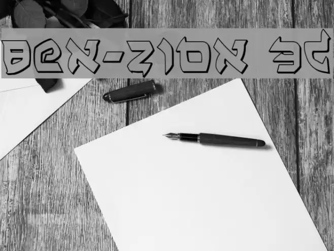 Ben-Zion 3D Schriftart examples