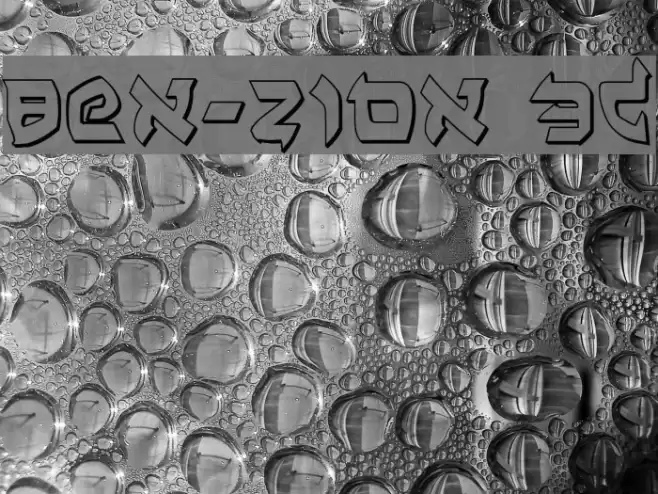 Ben-Zion 3D Schriftart examples