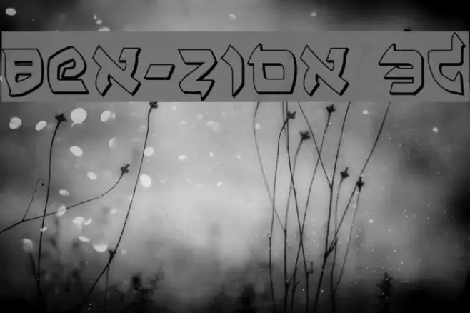 Ben-Zion 3D Schriftart examples