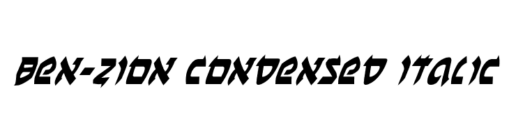 Ben-Zion Condensed Italic  Frei Schriftart Herunterladen