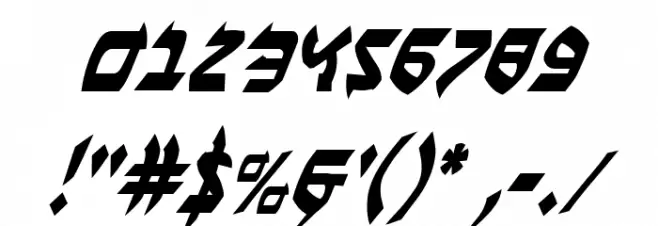 Ben-Zion Condensed Italic Font OTHER CHARS