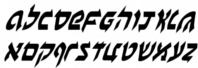 Ben-Zion Condensed Italic Fuentes MINÚSCULAS