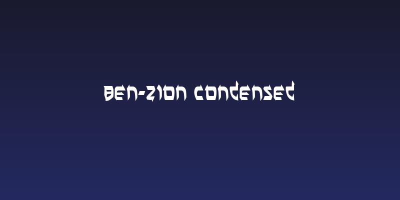 Ben-Zion Condensed Social Header