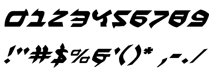 Ben-Zion Expanded Italic Font OTHER CHARS