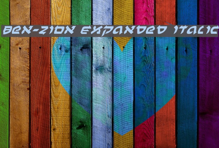 Ben-Zion Expanded Italic Font examples