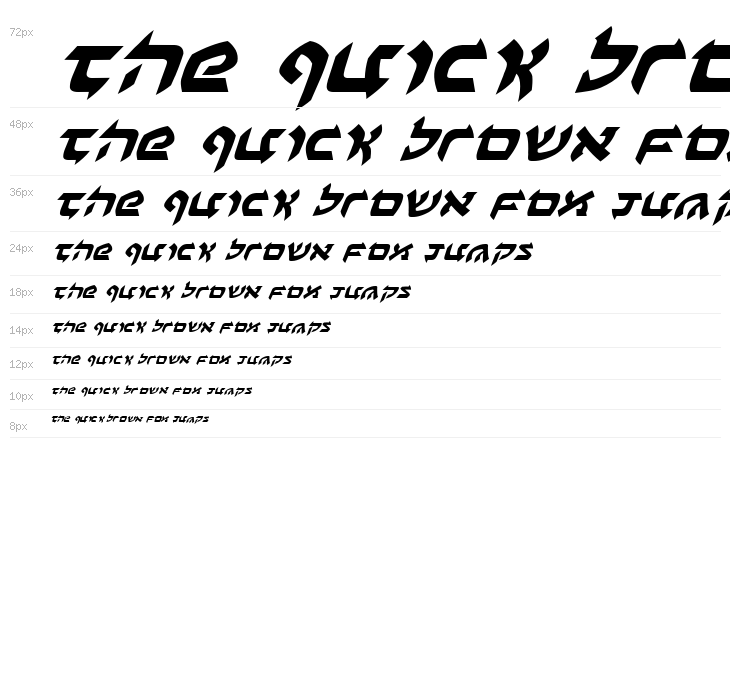 Ben-Zion Expanded Italic Waterfall
