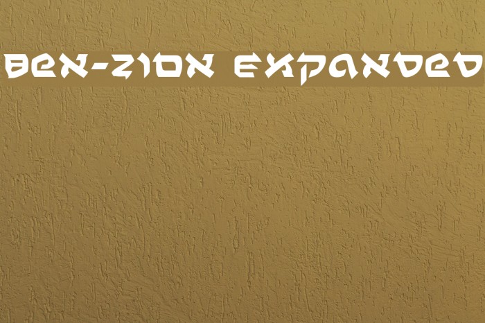Ben-Zion Expanded Font examples