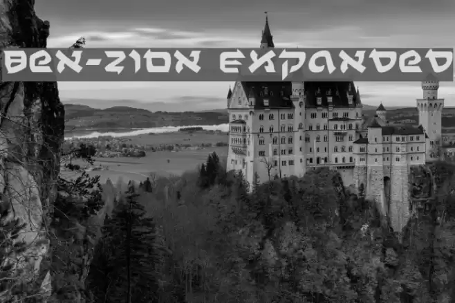 Ben-Zion Expanded Font examples