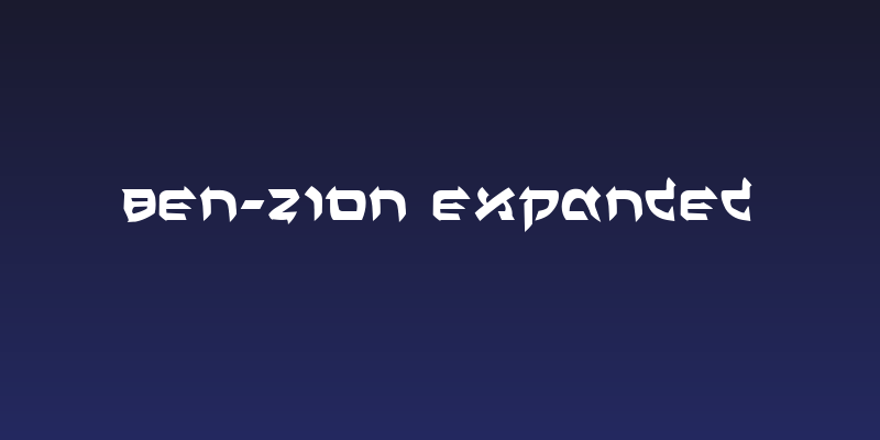 Ben-Zion Expanded Social Header