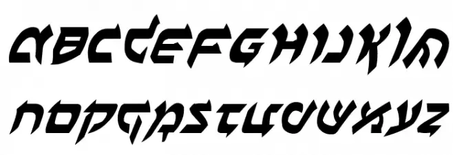 Ben-Zion Italic Шрифта ВЕРХНИЙ